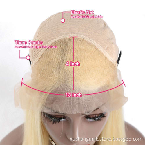 wholesale 613 BodyWave Hd Lace Wigs Human Hair Vendors Virgin Hair Transparent Full Lace Wig Blonde Body Wave Lace Frontal Wig
